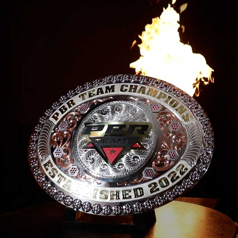 PBR Teams Championship Giant Buckle From Montana Silversmiths Montana