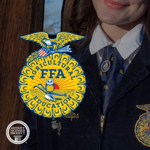 Women wearing FFA necklace. 
