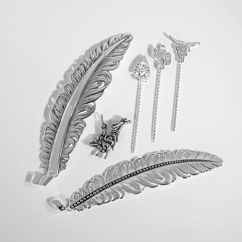 Mens Silver Hat Accessories 