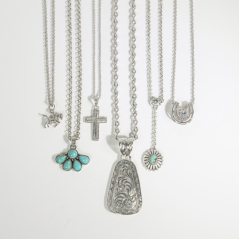 Womens Silver and Turquoise Necklaces