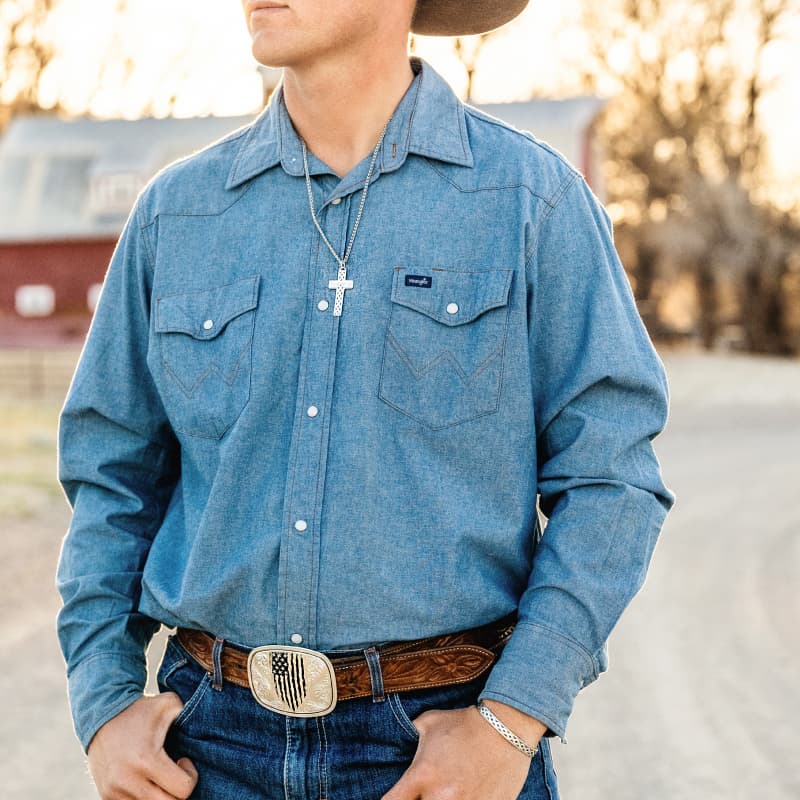 Western Men in Necklace Jewelry